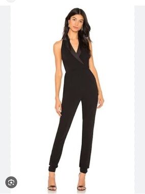 by the way. Black Halter Tuxedo Jumpsuit